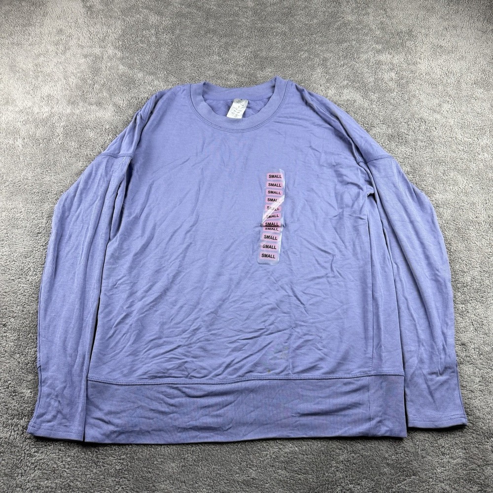 Member's Mark Soft Rib Top‎ Womens Small Blue Ice Lightweight Ribbed